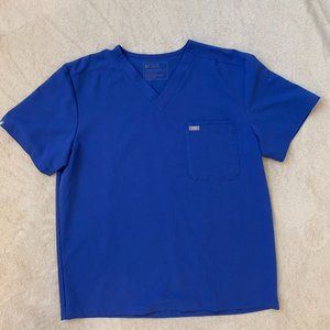 FIGS Men's Denim Leon Scrub Top